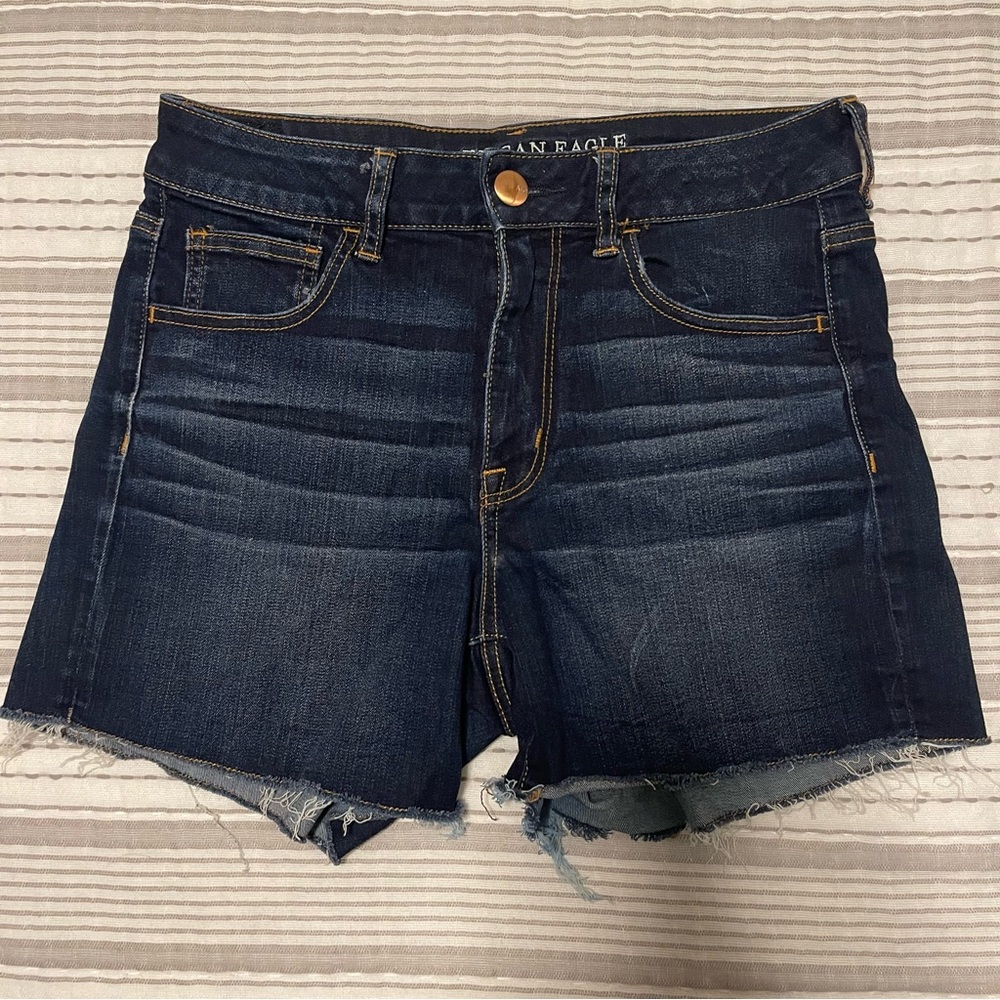 Women's Dark Blue Denim Shorts